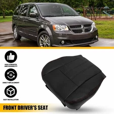 Driver Bottom Leather Seat Cover Red Seam For 2008-2019 2020 Dodge Grand Caravan