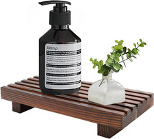 Kitchen Sink Tray for Bathroom Counter Decorative Wooden Riser Soap Holder Sma