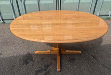 Ercol Southwold 883 Light Elm Oval Dining Table Mid Century -🚛 FREE DELIVERY