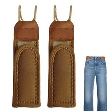 2PCS Metal Hook Elastic Belt Unisex Buckle,Less Invisible Waist Belt Closure