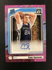 2024-25 Donruss Optic #347 Cam Spencer Rookie Auto Pink Velocity /79 Grizzlies