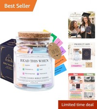 Christian Gifts for Women Bible Verse Jar 90 Color Coded Bible Verses in a Jar