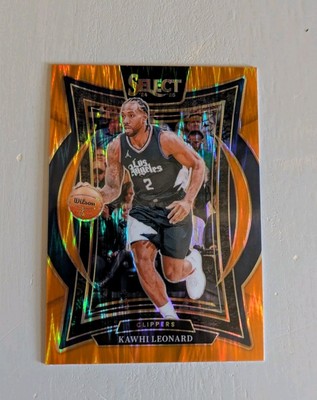 2024-25 Panini Select Concourse Orange Flash Prizm - Kahwi Leonard