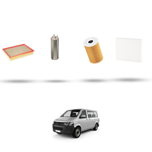 Hoffcar Set Service - 4 Filter FüR VW Transporter 2.0 Tdi (7E, 7F) 100Kw Von 20-image