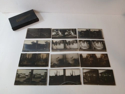 WW1 Fisherview 12 Glass Stereoview  Slides Antique Military Combat Photos Lot3