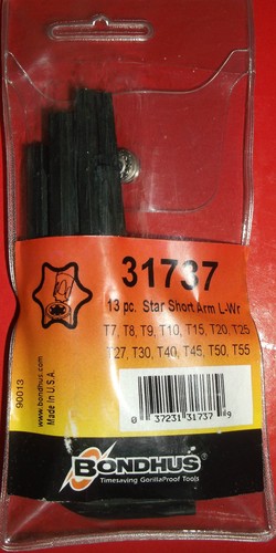 Bondhus 31737 Star 13 Piece Set TLX13SP Torx