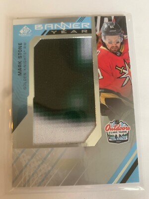2021-22 Upper Deck SP game used Banner Year Mark Stone Outdoors Lake Tahoe