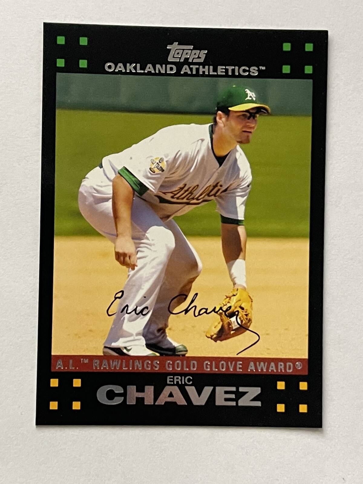  TOPPS 2007 MLB ERIK CHAVEZ #298 3B OAKLAND ATHLETICS GOLD GLOVE BASEBALL CARD