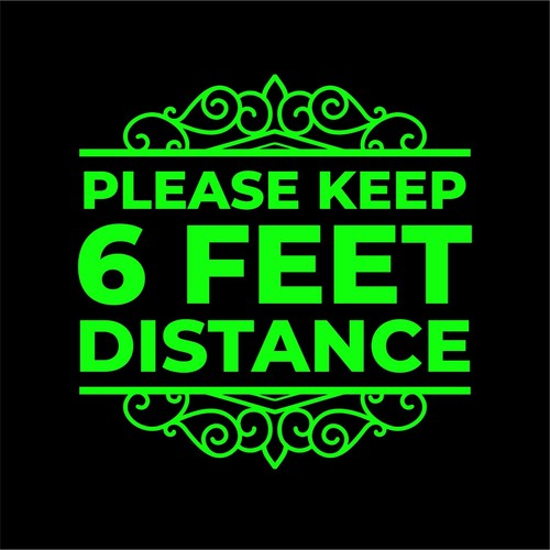 6 FEET Distance Decal Sticker Business Reopen Decal - Social Distancing Decal - Picture 8 of 15