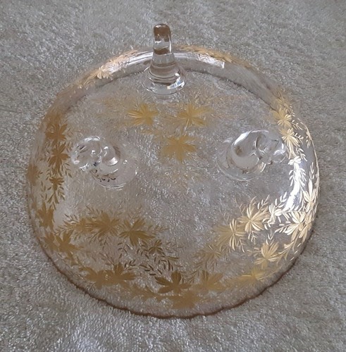 Moser Master Berry Bowl 7 Low Bowls Cut Gold Encrusted - Picture 4 of 7