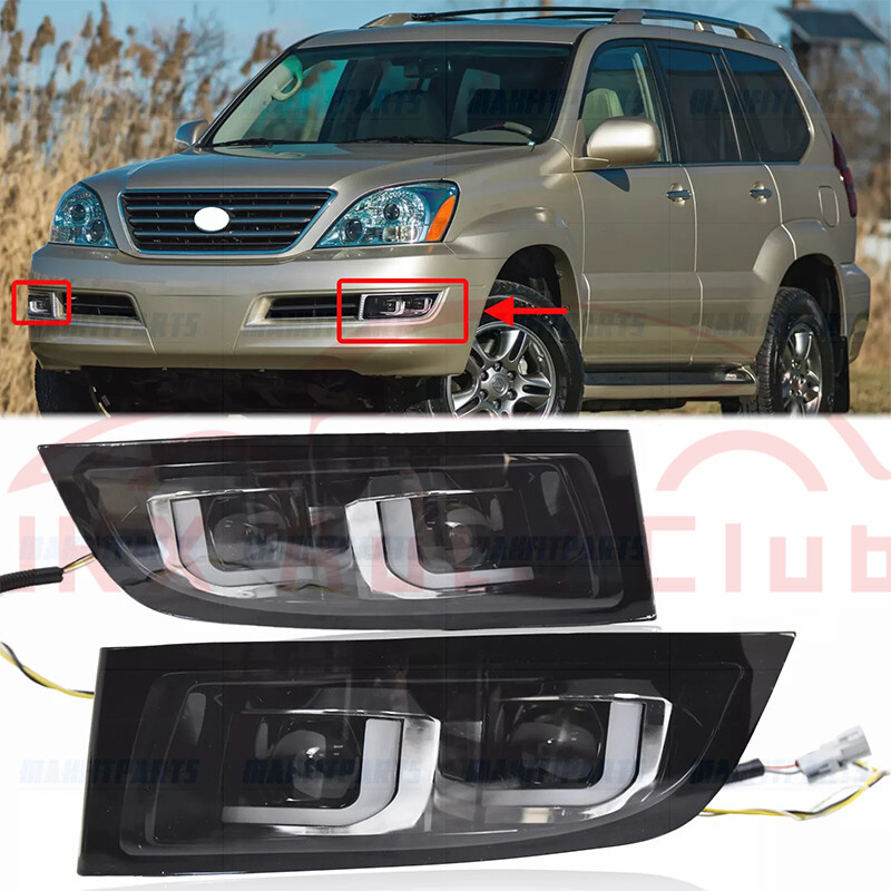 For Lexus GX470 2003-2009 q LED DRL Front Bumper Daytime