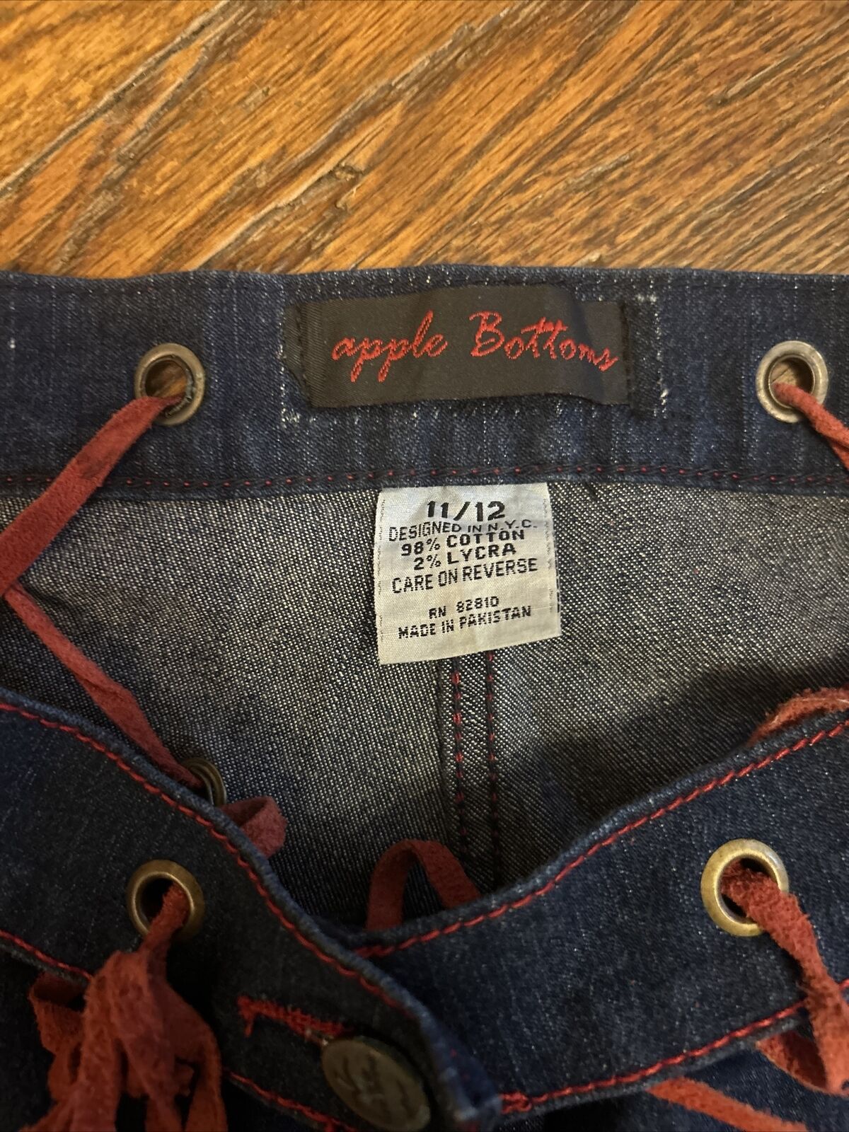 Vintage Apple Bottom Jeans Women’s 11/12 Dark Blu… - image 10