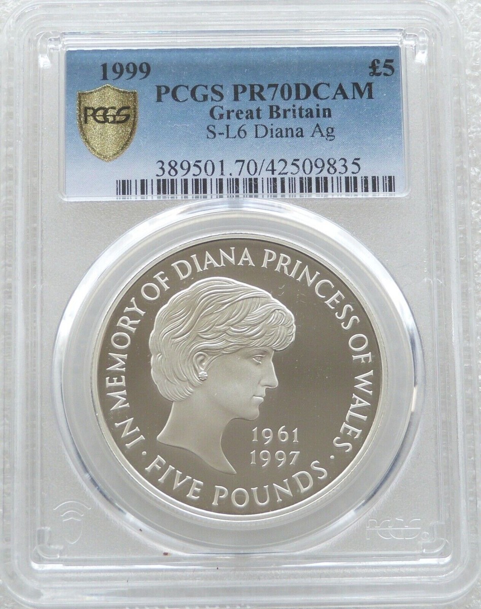 Silver（.925）ダイアナ妃 追悼記念コイン Five Pound