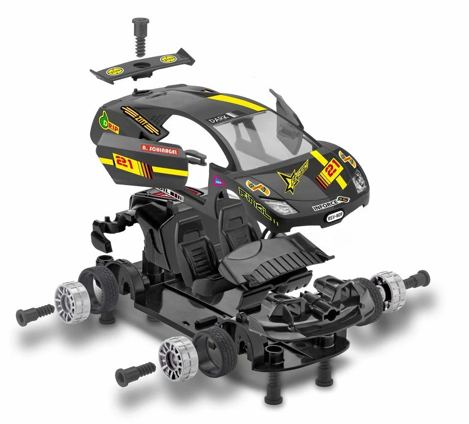 Junior Kit Racing Car Black 1:20 Plastic Model Kit REVELL - Immagine 2 di 4