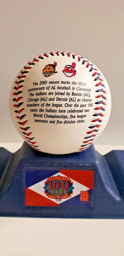 NEW Cleveland Indians 100-year-3-Ball Celebration-1901-2001 - Picture 4 of 6