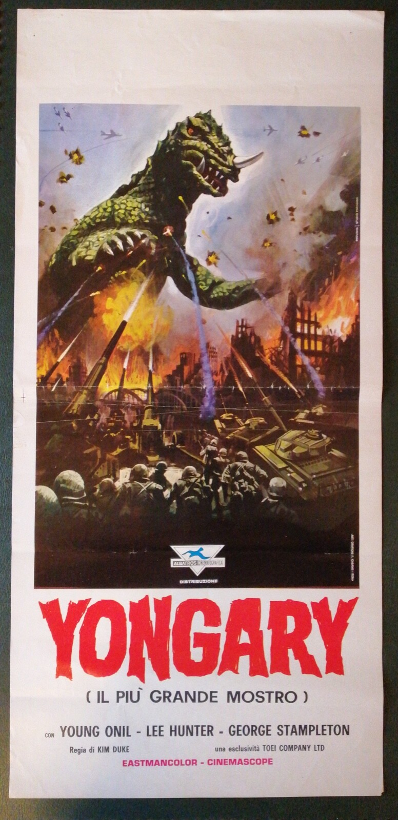 Locandina originale film Yongary il più grande mostro (1967) - Regia di Kim Ki-duk