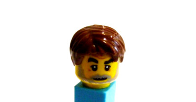 1 x LEGO  62810 City,Haare für Minifiguren,Junge,Mann,reddish brown Neuware
