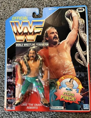 wwf hasbro jake the snake roberts moc 90s sealed w...