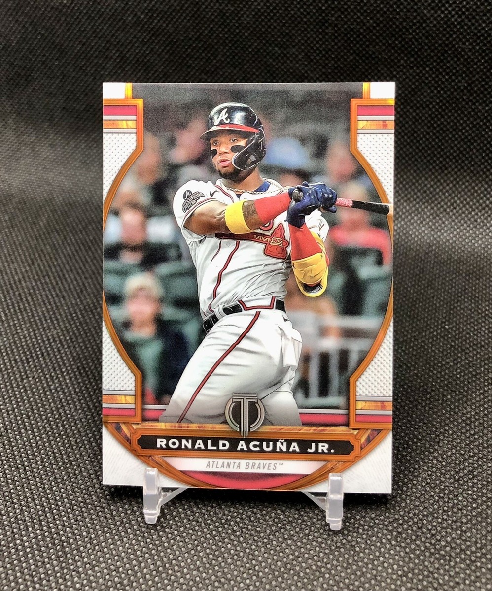2023 Topps Tribute Ronald Acuna Jr. /25 ORANGE HOLO SSP No. 75 