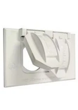 BELL WEATHERPROOF 5180-6 WHITE ALUMINUM 1 GANG DUPLEX RECEPTACLE COVER 1896604