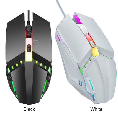 Przewodowa mysz do gier 1600 DPI Ergonomiczna mysz Mysz optyczna RGB 4 przyciski - Zdjęcie 2 z 13
