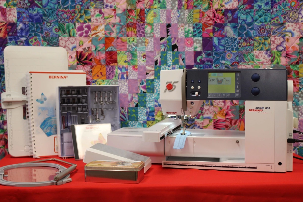 Bernina 630 Sewing, Quilting, and Embroidery Machine with BSR and Walking Foot