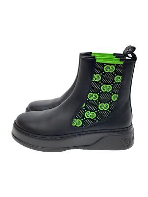 GUCCI side gore boots US 7.5 Black leather 718713 GG jersey GUCCI side gore boots US 7.5 Black leather 718713 GG jersey