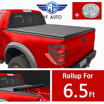 #ad Soft Roll up Tonneau Cover 6.5FT Bed For 2014 2019 Chevy Silverado GMC Sierra $125.99