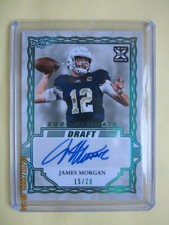 JAMES MORGAN 2020 Leaf 15/20 Ultimate Draft XRC GREEN #BA-JM1