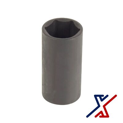 11/16'' x 1/2'' Drive, 6 Point Deep Impact Socket, Spindle Axle Nut by X1 Tools