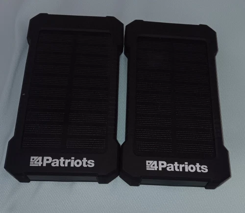 Set of 2: 4Patriots Solar Power Bank Charger 8000mAh: Solar Tested & Works