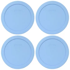 Pyrex 7201-PC Blue Cornflower Plastic Storage Replacement Lid Cover (4-Pack)