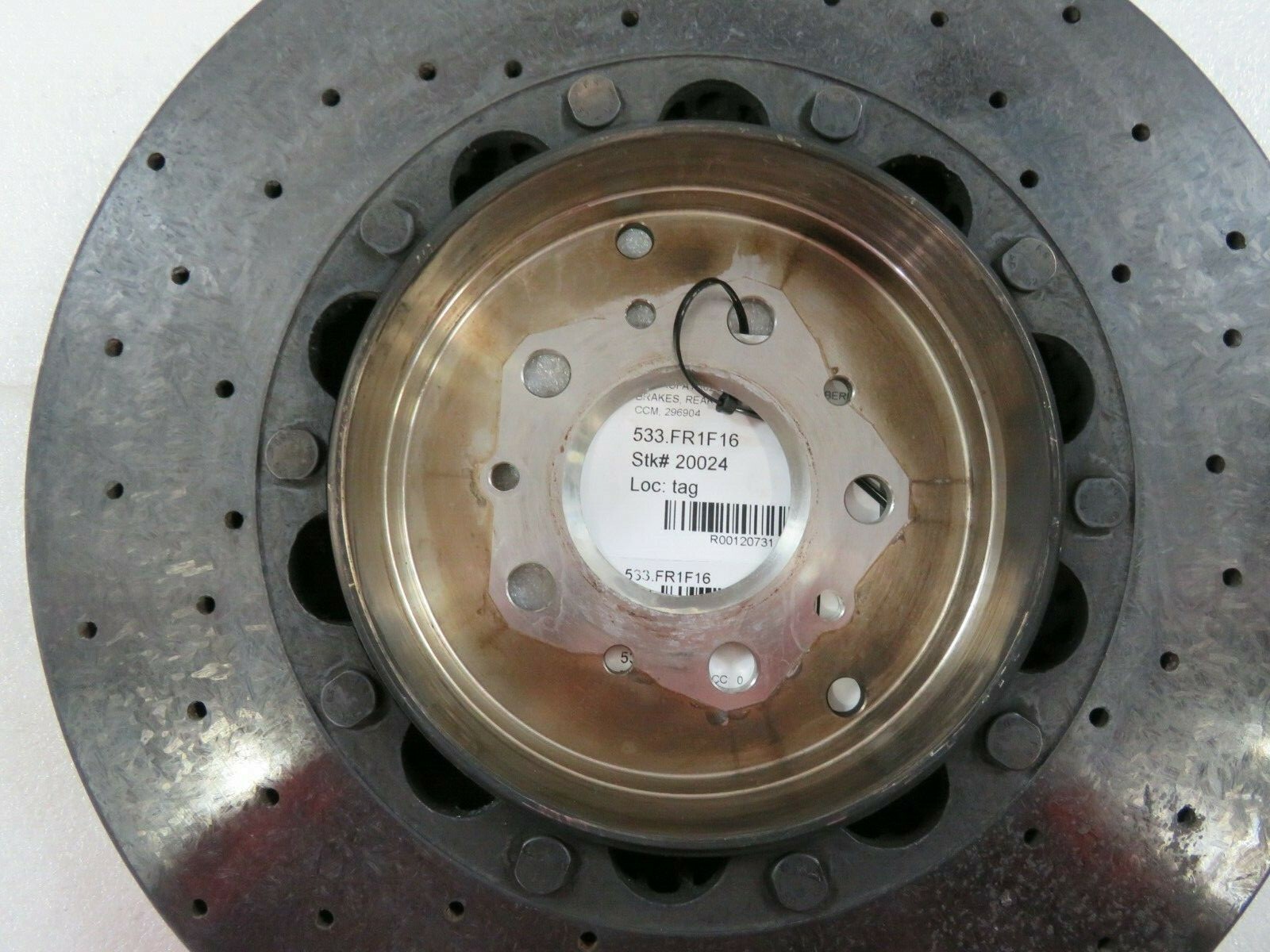Ferrari F12 Berlinetta, Rear Carbon Ceramic Brake Disc, Used, P/N 296904