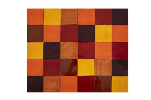 Patchwork aus einfarbigen mosaikfliesen 10x10cm küchenrückwand fliesen -Caramelo - Bild 3 von 12