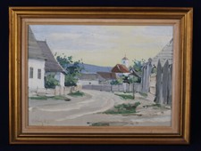 Gemälde Ölgemälde Kirche Signiert Antik Gemälde Landschaft Italien