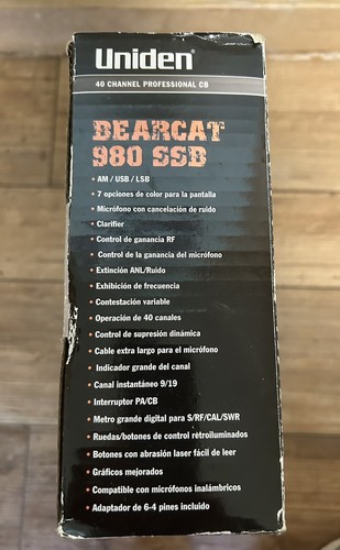Uniden BEARCAT980 40-kanałowe radio cb SSB z 7-kolorowym wyświetlaczem cyfrowym - Zdjęcie 4 z 11