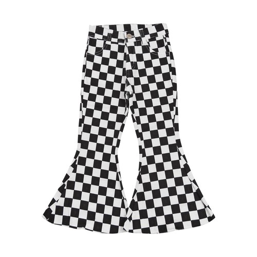 Pantalones de mezclilla a rayas azul claro boutique para niñas - Imagen 3 de 6