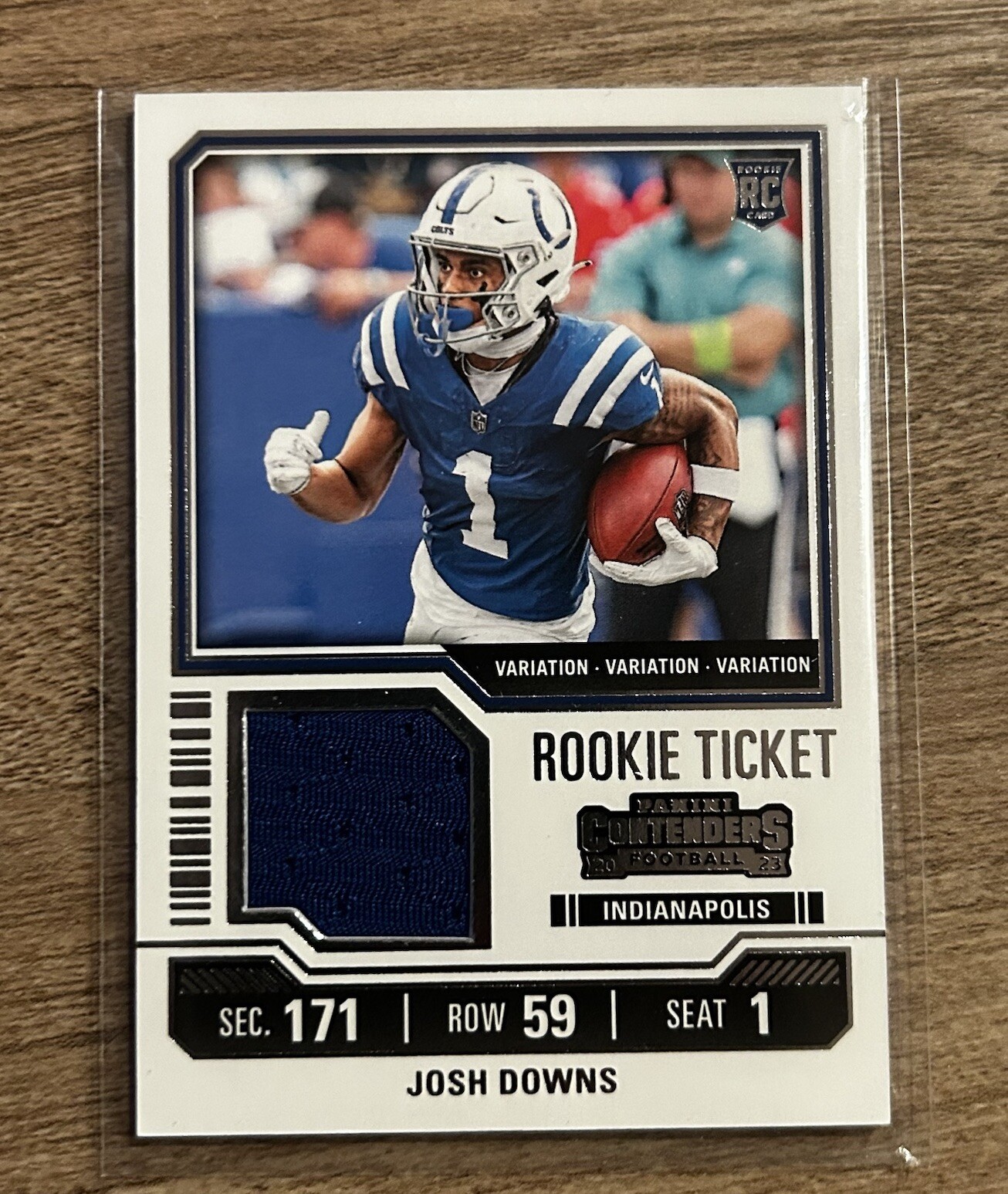 JOSH DOWNS 2023 Panini Contenders Rookie Ticket VARIATION Jersey Patch Colts RC