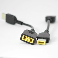 1pc 14cm Square DC Tip Male To Female M/F Adapter Cable For Lenovo ThinkPad