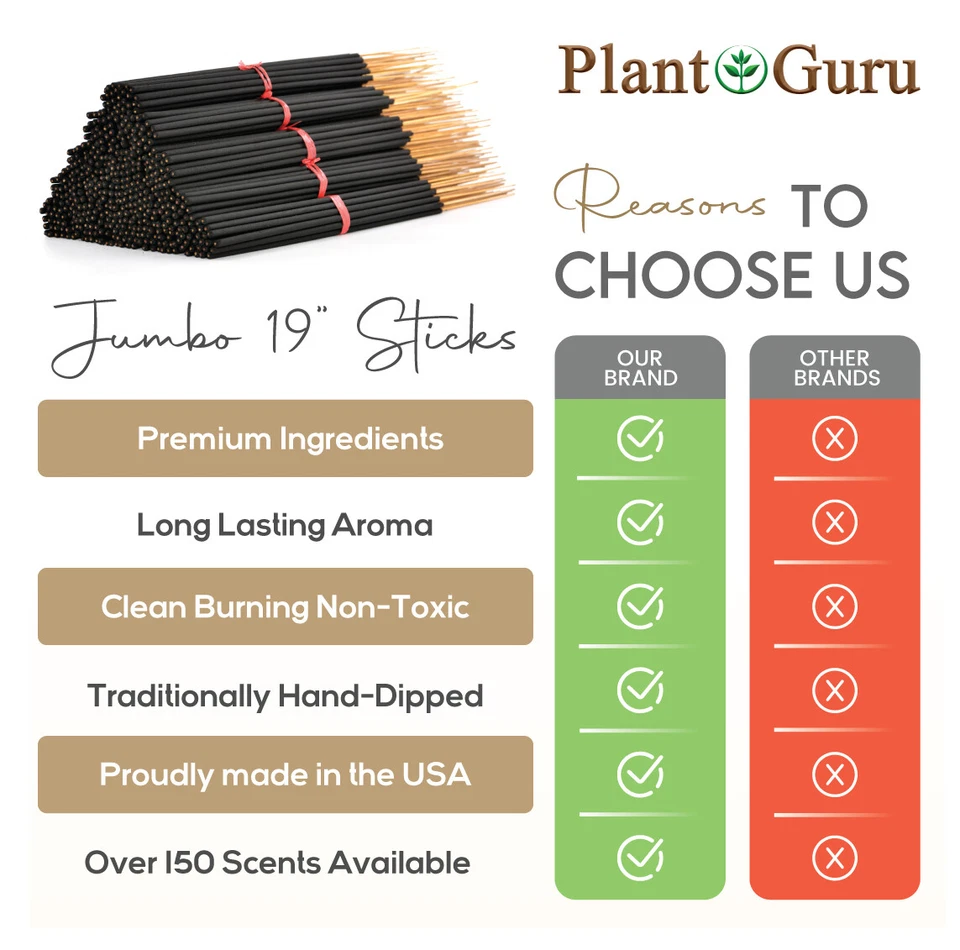 30 Jumbo Incense Sticks 19 inch Long Bulk Wholesale 19" Hand Dipped Variety Lot - Image 2 of 4