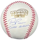 Terry Francona Signed 2004 WS ROMLB Baseball Curse Reversed Beckett Wit BAS COA