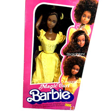 Muñeca Barbie AA negra Magic Curl 1981 Mattel 3989 de colección nueva en caja - Steffi Face ⭐️