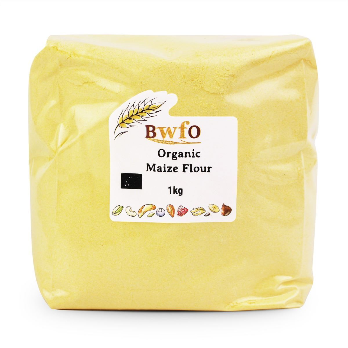 Organic Maize Flour 1kg | BWFO | Free UK Mainland P&P