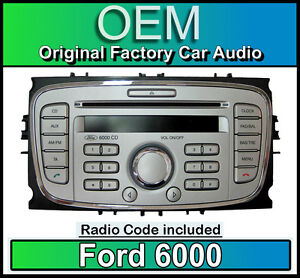 Ford 6000 Cd Player Silver Ford Focus Car Stereo Headunit With Radio Code Ebay