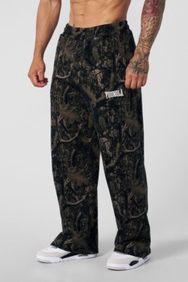 YOUNGLA (SOLD OUT) - 2133 - TREE CAMO BAGGY SWEATS - DARK TREE
