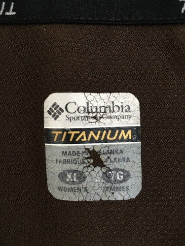 Columbia Shirt Women's Large Brown Titanium Polo Short Sleeve Back Pocket - Picture 9 of 11