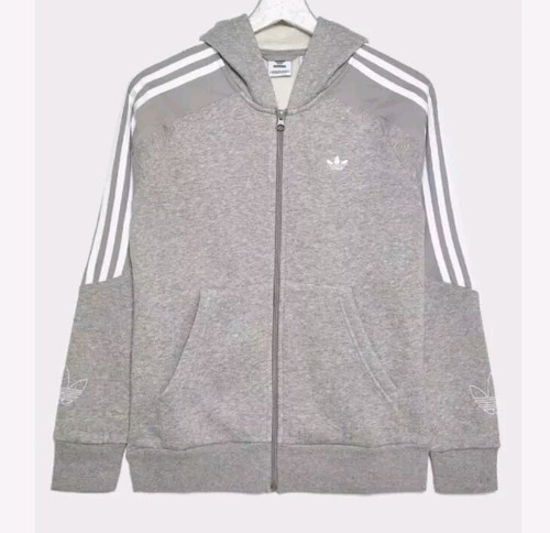 Adidas Big Trefoil Hoodie Youth Blue Gray Hooded Sweatshirt Pullover L Lot Of 3 - Picture 4 of 5