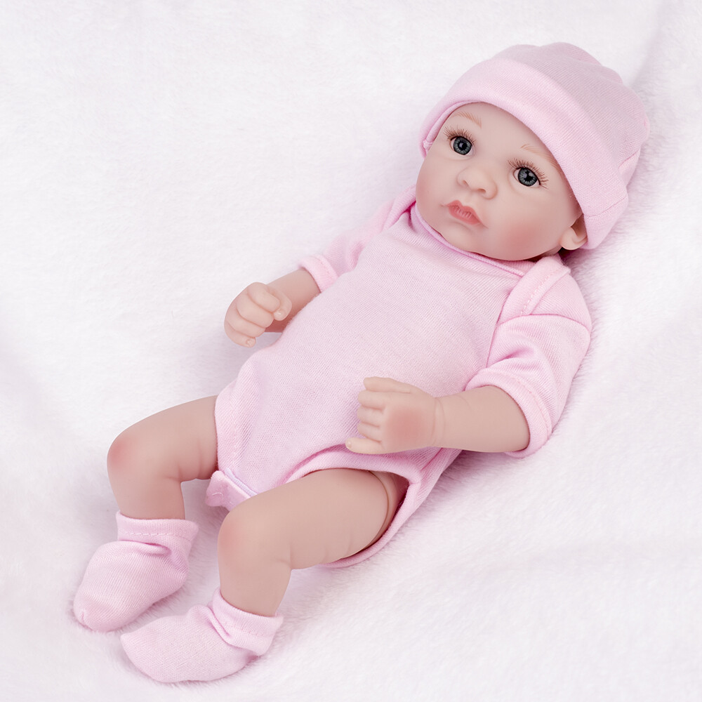 10" Full Body Vinyl Silicone Reborn Baby Dolls Realistic Newborn Girl Doll Xmas