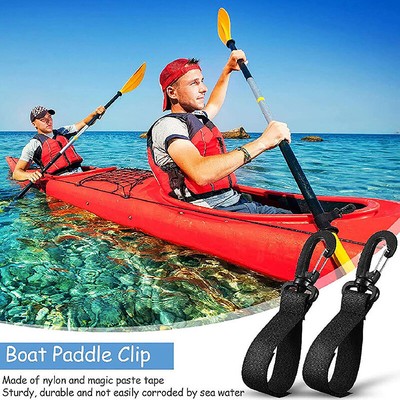 2Pcs Double Pack Kayak Paddle Magic Buckle Strap Clip For Sup Paddle Bo·:J