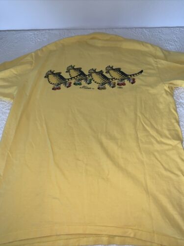 B KLIBAN CAT 70s T-Shirt Vintage 1975 Crazy Shirts Single Stitch Hawaii RARE XL - Picture 8 of 10